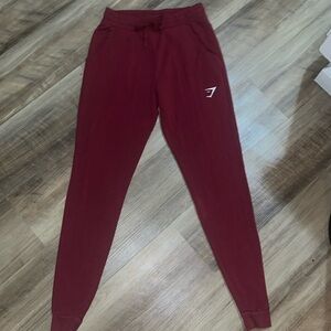 Gymshark dark red sweats